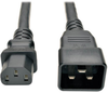 C20 to C13 Power Cable for Computer - Heavy Duty, 15A, 100-250V, 14 AWG, 7 ft., Black -- P032-007 - Image