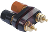 Binding Post, Double; Standard Stud Nut; 30 A; 1000 V; Gold Plated Brass; Hex - 70120889 - Allied Electronics, Inc.