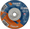 Weiler TIGER Zirconium Grinding Wheel - 4 1/2 in Diameter - 7/8 in Center Hole - Thickness 1/4 in - 58071 - 012382-58071 - R. S. Hughes Company, Inc.