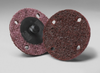 3M Scotch-Brite SC-DR Non-Woven Aluminum Oxide Quick Change Disc - Medium Grade - 2 in Diameter 4 Vacuum Holes - 64675 - 048011-64675 - R. S. Hughes Company, Inc.