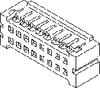 Headers & Wire Housings 16CKT 2MM D/R HOUSIN ING CRIMP RECEPTACLE -- 514-51089-1605 - Image