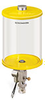 Yellow Color Key, Clear View Single Feed Electro Lubricator, 1/2 gal Pyrex Reservoir, 1/8” Female NPT Outlet, 5/8”-18 Thread for Remote Mounting, 24VDC - B5160-064PB024DRYW - Oil-Rite Corp.