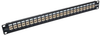 24-Port 1U Rack-Mount STP Shielded Cat6a Feedthrough Patch Panel with 90-Degree Down-Angled Ports, RJ45 Ethernet, TAA -- N254-024-SH-6AD - Image