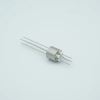 Power Feedthrough, 500 Volts, 8 Amps, 4 Pins, 0.032″ Molybdenum Conductors, 0.497″ Dia Stainless Steel Weld Adapter - A0086-4-W - MPF Products, INC.