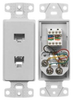 Datacommunication Face Plate with Jack - NS784W - Hubbell Incorporated