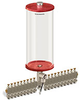 Red Color Key, Clear View Multiple Feed Electro Lubricator, 1 gal Acrylic Reservoir, 19 Feeds, 1/8” Female NPT Outlets, 24VDC - B5162-128AB19024D2RW - Oil-Rite Corp.