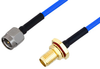 SMA Male to SMA Female Bulkhead Cable 100 cm Length Using PE-086FLEX Coax, RoHS - PE3CA1042-100CM - Pasternack