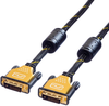 Cable, Dvi-D To Dvi-D Plug, Blk/yel, 10M; Connector To Connector Roline - 58AC5051 - Newark, An Avnet Company