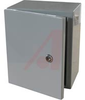 Enclosure,SheetMetal,16ga.Steel,Hinged Cover,NEMA,Gray,11.81x9.84x7.87 in -- 70147766