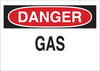 Brady B-401 Polystyrene Rectangle White Chemical, Biohazard, Hazardous & Flammable Material Sign - 14 in Width x 10 in Height - TEXT: DANGER GAS - 25423 - 754476-25423 - R. S. Hughes Company, Inc.