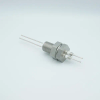 Power Feedthrough, 2000 Volts, 3 Amps, 2 Pins, 0.094″ Stainless Steel Conductors, 1.0″ Baseplate Bolt - A0526-3-BP - MPF Products, INC.