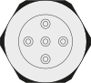 KEL-SCDP-TR multi-range cable entry grommets- with metric threads M25 - M63, for single cables with diameters up to 52 mm / IP65 -- 44078 - Image