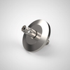 Single Mode 633nm Fiber Optic Feedthrough, FC/APC Connector, 1 Feedthrough, 1.57″ QF / KF Flange -- A14866-12-QF - Image