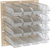 Akro-Mils Ready Space 150 lb Stone White Powder Coated Steel Double Sided Double Sided Louvered Floor Rack - 24 5/8 in Overall Length - 23 in Width - 52 in Height - 30553A1 - 30553A1 - R. S. Hughes Company, Inc.