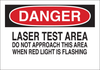 Brady B-555 Aluminum Rectangle White Laser Hazard Sign - 14 in Width x 10 in Height - 42840 - 754476-42840 - R. S. Hughes Company, Inc.
