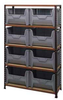 Storage Shelving with Bins - PB-8700 - Simplastics