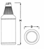 PET and HDPE Plastic Bottles -- #503242 FLUTED CARAFE-HDPE-32 oz-503242FLT, 503248FLT-28-400 Ramp - Image