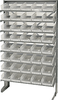 Storage Shelving with Bins - QPRS-102CL - Simplastics