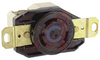 Receptacle, Twist-Lock; 30 A; 250 VAC; Black; Brass; Bronze; Brass; Bronze - 70116433 - Allied Electronics, Inc.