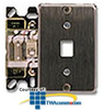 Suttle Stainless Steel 6-Conductor Wallplate with Quick-.. - 630ANL6 - TelephoneStuff.com