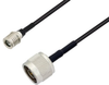 QMA Male to N Male Cable 36 Inch Length Using LMR-100 Coax with HeatShrink, LF Solder - PE3W01151LF/HS-36 - Pasternack