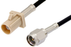 SMA Male to Beige FAKRA Plug Cable 48 Inch Length Using RG174 Coax - PE39197I-48 - Pasternack