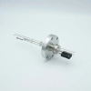 Thermocouple-Power Feedthrough, 1 Pair Type J, w/ Miniature TC Connector, 1000 Volts, 5 Amps, 2 Pins, 2.75″ Conflat Flange - A2267-4-CF - MPF Products, INC.