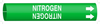 Brady Bradysnap-On B-915 White on Green Plastic Snap-On Pipe Marker - 1 1/4 in Character Height - Printed Msg = NITROGEN with Right Arrow - 4099-C - 754476-41671 - R. S. Hughes Company, Inc.