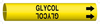Brady Bradysnap-On B-915 Black on Yellow Plastic Snap-On Pipe Marker - 1/2 in Character Height - Printed Msg = GLYCOL with Right Arrow - 4068-A - 754476-47715 - R. S. Hughes Company, Inc.