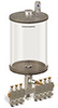 Levelux Clear View Multiple Feed Manual Lubricator, 1/2 gal Acrylic Reservoir, 7 Feeds, 1/8