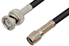 Reverse Polarity SMA Male to BNC Male Cable 24 Inch Length Using RG58 Coax - PE35207-24 - Pasternack
