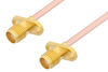 SMA Female 2 Hole Flange to SMA Female 2 Hole Flange Cable 36 Inch Length Using RG402 Coax, RoHS - PE3525LF-36 - Pasternack