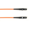 1-m, MTRJ - MTRJ, 50-Micron, Multimode, Plenum, Orange Fiber Optic Cable -- FOCMP50-001M-MTMT-OR - Image