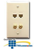 ICC Wall Plate with IDC - CAT 5e and CATV - ICRDS2F5 - TelephoneStuff.com