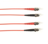 1-m, ST-ST, 50-Micron, Multimode, Plenum, Red Fiber Optic Cable - FOCMP50-001M-STST-RD - Visual Sound, Inc.