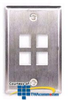 ICC Flush Mount Single Gang Stainless Steel Faceplate-4.. - IC107SF4SS - TelephoneStuff.com
