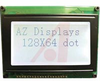 LCD;Graphic Module, 128X64, Reflective,No Backlight, Gray Mode STN, Bottom View - 70039313 - Allied Electronics, Inc.
