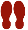 Floor Footprints - Red Toughstripe Polyester - 104406 - Brady Corporation