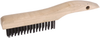 Hand Wire Scratch Brush, .012 Steel Wire Fill, 4 x 16 Rows, Plastic Handle - 73217 - Weiler Abrasives