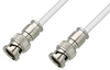 75 Ohm BNC Male to 75 Ohm BNC Male Cable 48 Inch Length Using 75 Ohm PE-B159-WH White Coax - PE38130/WH-48 - Pasternack