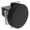 Compression Latch, Self-Adjusting, Medium Size, No Restriction, Low Profile Black Knob, 0.8-6.4mm Panel, 9.5-19.1mm Grip, Steel, Zinc Plated, Bright Chromate - 44-1-35-0 - Southco