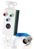 RapidRun&reg; Component Video + S-Video Wall Plate - White -- 2212-40738-001 - Image
