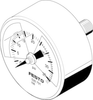Pressure gauge - MA-50-36-R1/4-PSI-E-RG - Festo Corporation