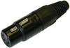 XLR 4 Pin Cable Mt(f) Blk/Gold Neutrik Connector - CA-NC4FXB - Visual Sound, Inc.