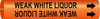 Brady Bradysnap-On B-915 Black on Orange Plastic Snap-On Pipe Marker - 1 1/4 in Character Height - Printed Msg = WEAK BLACK LIQUOR - 4376-D - 754473-68155 - R. S. Hughes Company, Inc.