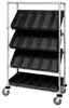 Cart, Slanted Shelf, 5Shelves/20Bins/blk; No. Of Bins Quantum Storage - 44AC7857 - Newark, An Avnet Company