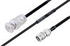 MIL-DTL-17 BNC Male to SMA Male Cable 18 Inch Length Using M17/119-RG174 Coax - PE3M0101-18 - Pasternack