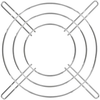 120mm Wire Form Fan Guard, Bright Nickel Chrome Finish - 8146 - Qualtek Electronics Corp.