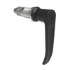 Quarter-Turn Cam Latch, Key Locking , L-Handle, Without Cam, Sealed, Zinc Alloy, Powder Coat, Black - E5-9A-715-UU2-10 - Southco