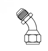 JIC Swivel Bent Tube Elbow 45° -- 6702-06-06 - Image